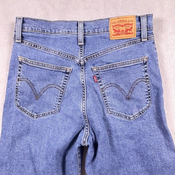 Levi's Ribcage Straight Ankle Jeans Women Msr 30x25 Medium Wash Button Fly - Picture 4 of 16